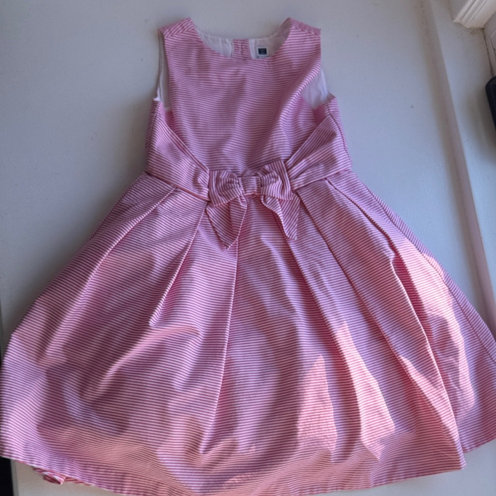 Janie and Jack Pink ticking stripe dress